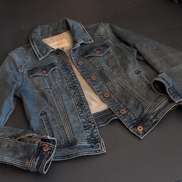 Pilcro and the Letterpress Jackets & Blazers - Pilcro and the Letterpress Light Blue Denim Jacket